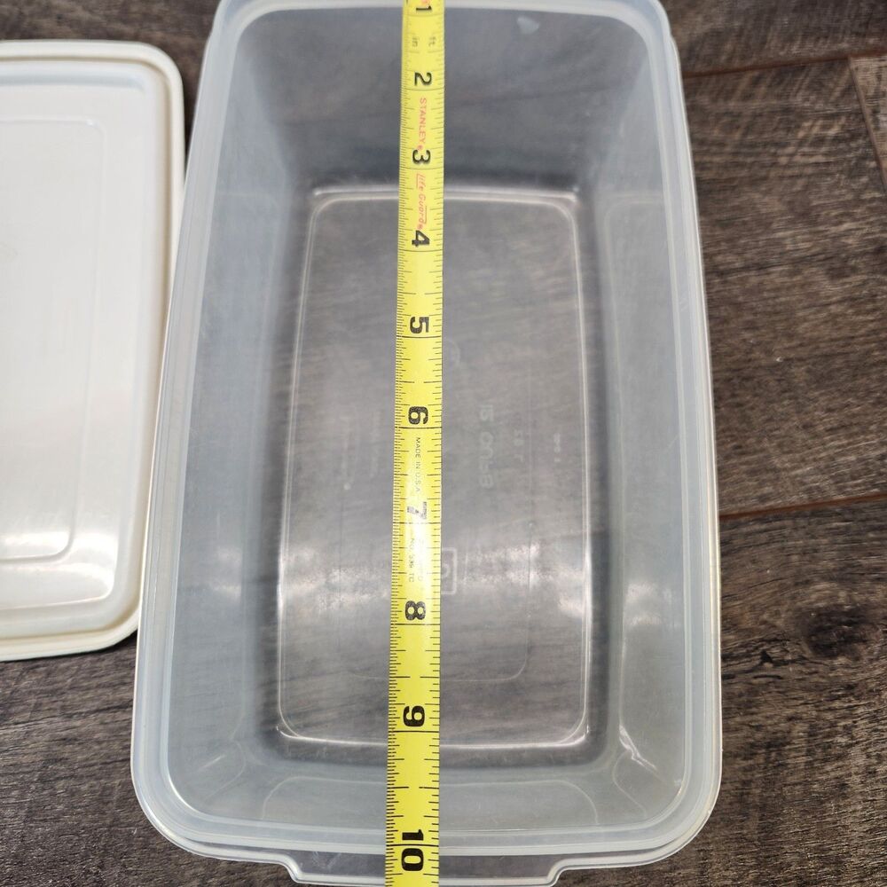 Rubbermaid Servin' Saver Ice Cream/Bread Container Almond #9 12 Cup Rectangle - Picture 7 of 9